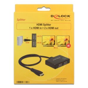 DeLOCK 87700 vaizdo signalų daliklis HDMI 2x HDMI - Image 3