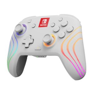 PDP Afterglow Wave Balta USB Žaidimų pultelis Analoginis / skaitmeninis Nintendo Switch, Nintendo Switch Lite, „Nintendo Switch“ OLED - Image 3