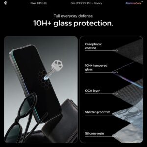 PRIVATUMĄ UŽTIKRINANTIS STIKLAS Spigen GLAS.TR EZ FIT PRO AC 2-PACK GOOGLE PIXEL 9 PRO XL / 10 PRO XL / 11 PRO XL PRIVACY - Image 8