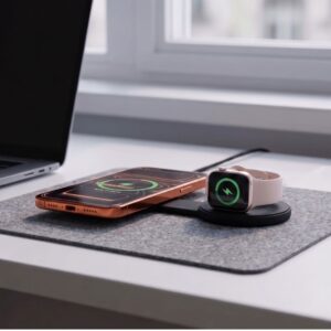 Tech-Protect A55 2IN1 MAGNETINIS MagSafe BELAIDIS ĮKROVIKLIS 25W QI2.2 JUODAS - Image 7