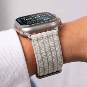 Tech-Protect NYLON SPORT APPLE WATCH 8 / 9 / 10 / 11 / SE / ULTRA (44 / 45 / 46 / 49 MM) STARLIGHT - Image 8