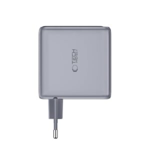Tech-Protect POWERVISION NC140W-GAN 4 prievadų tinklo įkroviklis PD 140W / QC3.0 tamsiai pilkas - Image 8