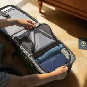 Tech-Protect DEFENDER S70 RYANAIR & WIZZAIR KELIONINĖ KUPRINĖ NEŠIOJAMAM KOMPIUTERIUI, 24L 40x30x20, KARINĖ ŽALIA - Image 7