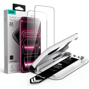 GRŪDINTAS STIKLAS ESR ULTRAFIT Classic TEMPERED GLASS 2-PACK Apple iPhone 17 PRO MAX / 18 PRO MAX JUODAS