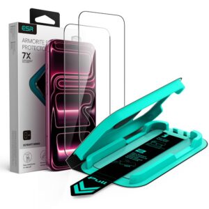 GRŪDINTAS STIKLAS ESR ULTRAFIT ARMORITE TEMPERED GLASS 2-PACK Apple iPhone 17 PRO MAX / 18 PRO MAX JUODAS