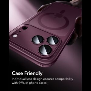 KAMEROS APSAUGA ESR ARMORITE CAMERA PROTECTOR Apple iPhone 18 PRO / 18 PRO MAX DEEP BURGUNDY - Image 8