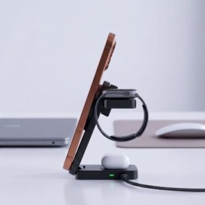 TECH-PROTECT A56 3IN1 MAGNETINIS MagSafe BELAIDIS ĮKROVIKLIS 25W QI2.2 JUODAS - Image 8