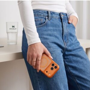 TECH-PROTECT MAGPRIME MAGSAFE CC Apple iPhone 17 PRO / 18 PRO MATINIS KOSMINĖS ORANŽINĖS SPALVOS DĖKLAS - Image 8