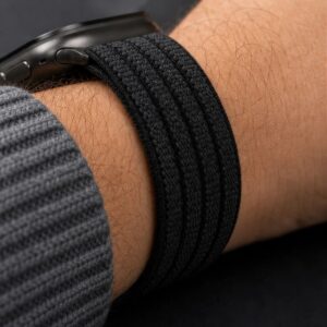 TECH-PROTECT NYLON SPORT APPLE WATCH 8 / 9 / 10 / 11 / SE / ULTRA (44 / 45 / 46 / 49 MM) JUODAS - Image 8