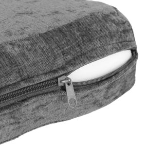 Sulankstoma modulinė sofa vaikams, didelė, 2 vietų, „pasidaryk pats“ (DIY), 10 minkštų pagalvėlių, šenilo audinys – pilka ECOTOYS - Image 9
