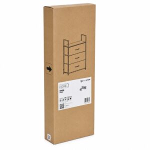 Spintelė su 3 medžiaginiais stalčiais 60 cm lentynų blokas tekstilinis organizatorius loft ModernHome - Image 9