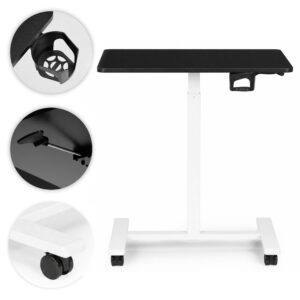 Mobilus rašomasis stalas 70x48 cm nešiojamam kompiuteriui, reguliuojamo aukščio 71.5-112 cm, juodas stalviršis ModernHome - Image 9