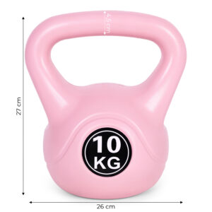10 kg svarmuo mankštai, hantelis, svorio kamuolys, fitneso svoris, rožinis, ModernHome - Image 9