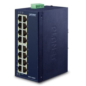 PLANET ISW-1600T tinklo komutatorius Ne-valdomas Fast Ethernet (10/100) Mėlyna - Image 1