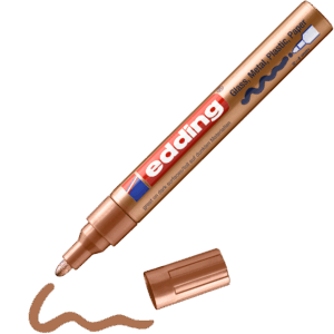 Žymeklis Edding 750 lako pagrindu, apvaliu galiuku, 2-4mm, rudos spalvos