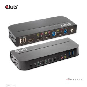VIDEO SWITCH KVM DP/HDMI/CSV-7210 CLUB3D - Image 1