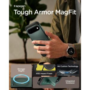 SPIGEN TOUGH ARMOR MAG MAGSAFE DĖKLAS GOOGLE PIXEL 11 ABYSS GREEN - Image 9