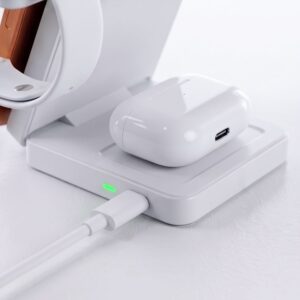 Tech-Protect A56 3IN1 MAGNETINIS MagSafe BELAIDIS ĮKROVIKLIS 25W QI2.2 BALTAS - Image 9