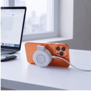 Tech-Protect A55 2IN1 MAGNETINIS MagSafe BELAIDIS ĮKROVIKLIS 25W QI2.2 BALTAS - Image 9