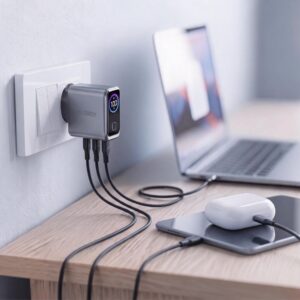 Tech-Protect POWERVISION NC100W-GAN 3 PRIEVADŲ TINKLO ĮKROVIKLIS PD 100W / QC3.0 TAMSIAI PILKAS - Image 9