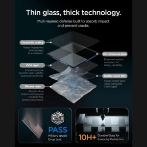 GRŪDINTAS STIKLAS Spigen GLAS.TR EZ FIT PRO 2-PACK Samsung Galaxy Z FOLD 7 / 8 ULTRA PRIVACY - Image 10
