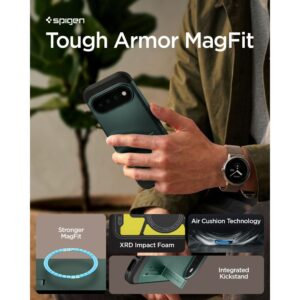 SPIGEN TOUGH ARMOR MAG MAGSAFE DĖKLAS GOOGLE PIXEL 11 PRO ABYSS GREEN - Image 9