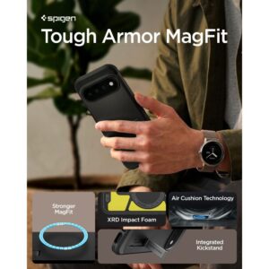 SPIGEN TOUGH ARMOR MAG MAGSAFE DĖKLAS GOOGLE PIXEL 11 PRO XL JUODAS - Image 9