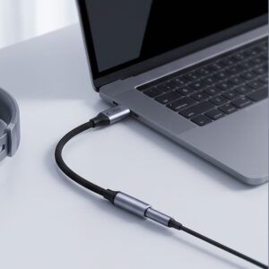 TECH-PROTECT ULTRABOOST ADAPTERIS USB-C Į MINI JACK 3.5MM DAC IRON GREY - Image 9