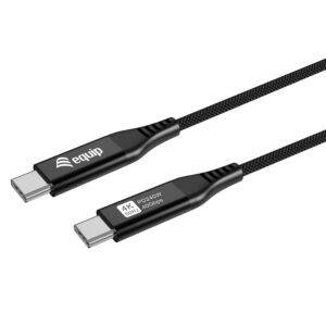 Equip 128389 USB kabelis USB4 Gen 3x2 1,2 m USB C 240 W Juoda - Image 1