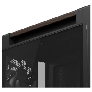 ASUS ProArt PA602 Wood Edition Modern Black - Tempered Glass Panel „Midi Tower“ Juoda, Medis - Image 2