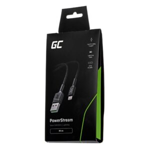 Green Cell KABGC24 „Lightning“ kabelis 0,3 m Juoda - Image 3