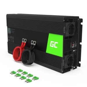 Green Cell INV25 maitinimo adapteris / inverteris Automatinis 1500 W Juoda - Image 1