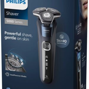 Philips SHAVER Series 5000 S5885/25 skustuvas vyrams Rotorinis skustuvas Apkarpymo mašinėlė Mėlyna - Image 3