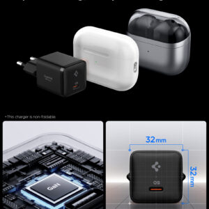 Spigen Essential 30W Wall Charger EE301EU, all black - Image 5