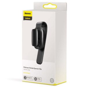 Baseus Car Tool Platinum automobilinis akinių laikiklis (spaustuko tipo) juodas (ACYJN-B01)