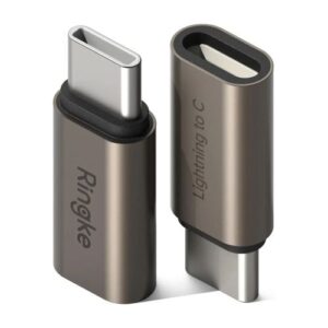 Ringke adapteris Type-C kištukas į Lightning lizdą (2 vnt.) Gunmetal
