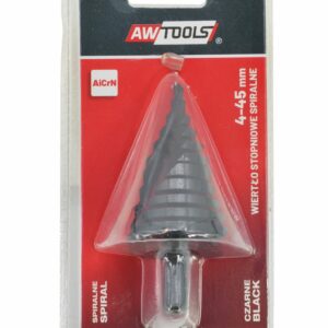 AWTOOLS LAIPTINIS SPIRALINIS GRAŽTAS/ 4-45mm/ AICrN/ JUODAS