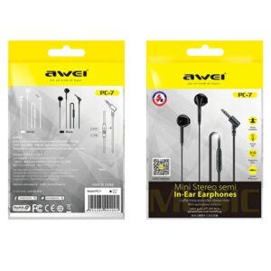 AWEI PC-7 stereo headphones 3.5mm jack black - Image 6