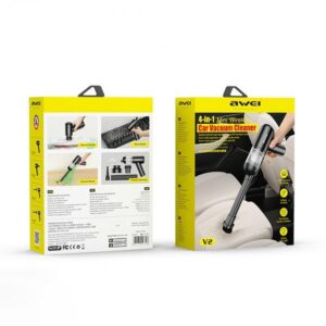 AWEI Mini Vacuum Cleaner V2 Cordless with Dust Indicator Black - Image 3