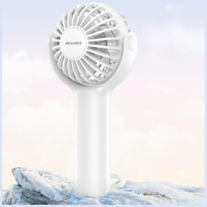 Handheld Fan AWEI F42 White - Image 2