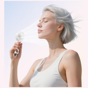 Handheld Fan AWEI F42 White - Image 3