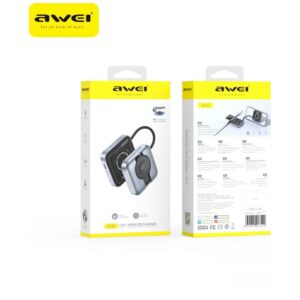 3-in-1 Wireless Charger AWEI W35 15W Gray - Image 2