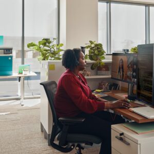HP Poly „Poly Blackwire 3320 Stereo“ „USB-C“ ausinės + „USB-C/A“ adapteris - Image 2