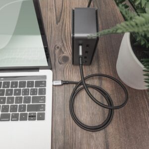 Digitus DB-300443-010-S USB kabelis USB4 Gen 2x2 1 m USB C 40 Gbit/s 100 W Juoda - Image 2