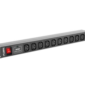 Lanberg PDU-10I-0200-IEC-BK maitinimo paskirstymo įrenginys 10 AC išvestis(ys / čių) 1U Juoda