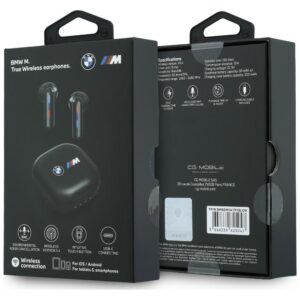 Ear-phones Bluetooth TWS BMW Printed Logo ENC juodos spalvos - Image 6
