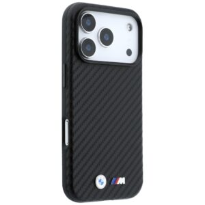 Dėklas BMW M Carbon Metal Logo MagSafe skirtas iPhone 18 Pro black - Image 4