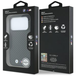 Dėklas BMW M Carbon Metal Logo MagSafe skirtas iPhone 18 Pro black - Image 8