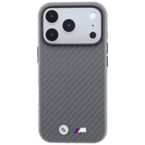 Dėklas BMW M Carbon Metal Logo MagSafe skirtas iPhone 18 Pro grey - Image 3