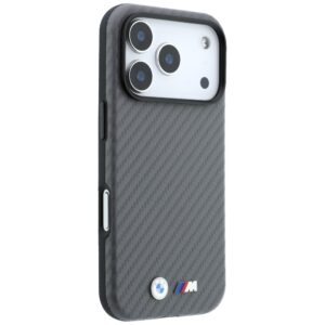 Dėklas BMW M Carbon Metal Logo MagSafe skirtas iPhone 18 Pro grey - Image 4